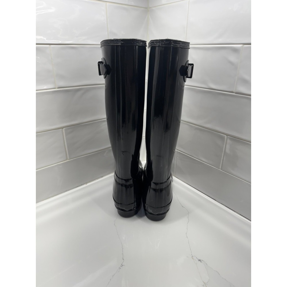 Women's Original Tall Gloss Rain Boots SIZE 7 HUNTER - Picture 3 of 6